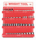 Wright Tool D947  1/2" Drive SAE 6 Point Standard, Deep &Hex Bit Socket Display - 61 Pieces