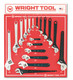 Wright Tool D961  Adjustable Chrome & Black Wrench Display - 18 Pieces