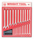 Wright Tool D979  Metric Combination Wrench w/Satin Finish Display - 24 Pieces