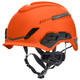 MSA HELMET,V-GARD H1,TRIVENT,FT3PIV,ORANGE  10194789