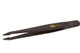 Aven 18511 Pattern 2A Straight Flat Rounded Tip Tweezer, Plastic, 4-1/2" Length