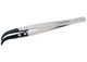 Aven 18769 Pattern 7CF Bent Tipped Tweezer, Carbofib, 5" Length