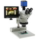 Aven 26800B-353 SPZHT-135 Stereo Zoom Trinocular Microscope on Stand, PLED