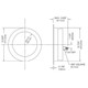 Winters 10" DIAL, 300 SERIES,  0/1000 PSI/KPA, 1/2" BACK  P3S6417B
