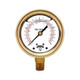 Winters 4" FORGED BRASS CASE, 1/4" BOTTOM, 30" HG-0-30 PSI/KPA  PBC702