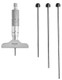 Mitutoyo 129-127 Depth Micrometer 4" 4 Rods, 2.5 x .63" Base