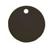 C.H. Hanson 43010 Round Tag-Anodized Aluminum,Black,2" Dia, 5pk