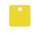 C.H. Hanson 43091 Sqr Tag-Anodized Aluminum,Yellow,2", 5pk
