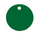 C.H. Hanson 43102 Round Tag-Anodized Aluminum,Green,1-1/2" Dia, 5pk