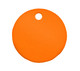 C.H. Hanson Round Tag-Anodized Aluminum,Orange,1-1/4" Dia, 5pk