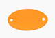 C.H. Hanson 43153 Oval Tag-Anodized Aluminum,Orange,1-5/32"x2-1/16", 5pk