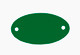 C.H. Hanson 43154 Oval Tag-Anodized Aluminum,Green,1-5/32"x2-1/16", 5pk