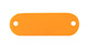C.H. Hanson 43182 Rec Tag-Anodized Aluminum,Orange,Rnd End,1"x2-1/8", 5pk