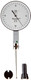 Brown & Sharpe TESA 18.20009 Tesatast Dial Test Indicator, Top Mounted, Extra Long Contact Point, M1.4x0.3 Thread, 0.0787" Stem Dia, White Dial, 0-10-0 Reading, 1.5" Dial Dia, 0-0.02" Range,