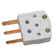 Aemc 5000.82  3-Prong mini flat pin connector for Thermocouple, RTD (this is a replacement part for Cat #2121.76 Model 1823)