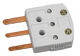 Aemc 5000.82  3-Prong mini flat pin connector for Thermocouple, RTD (this is a replacement part for Cat #2121.76 Model 1823)
