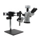 Aven 26800B-373-ESD - MICROSCOPE SYSTEM ESD SAFE SPZV-50E WITH INTEGRATED RING LIGHT ON A DOUBLE ARM BOOM STAND AND USB 3.0 CAMERA