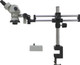 Aven SPZH135-209-536 - SPZH-135 BINOCULAR MICROSCOPE 21X TO 135X MOUNTED ON DOUBLE ARM BOOM STAND WITH CLAMP AND E-ARM FOCUS MOUNT WITH INTEGRATED RING LIGHT