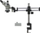 Aven SPZHT135-209-536 - SPZHT-135 TRINOCULAR MICROSCOPE 21X TO 135X MOUNTED ON DOUBLE ARM BOOM STAND WITH CLAMP AND E-ARM FOCUS MOUNT WITH INTEGRATED RING LIGHT