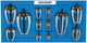 Gedore 1824007 Perforated panel 12 pieces 1.18/1.19