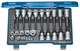 Gedore 6129440 Screwdriver bit socket set 1/2"+1/4" 34 pcs TORX 19 TX 20