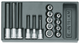 Gedore 1402234 Screwdriver bit socket set 1/2" in 1/3 ES tool module 1500 ES-IN 19 LKM