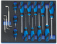 Gedore 2016311 Screwdriver set in 2/4 CT tool module, 15 pcs 2005 CT2-2160