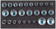 Gedore 2308908 Socket set 1/2", hexagon, in 1/3 Check-Tool module 1500 CT1-19