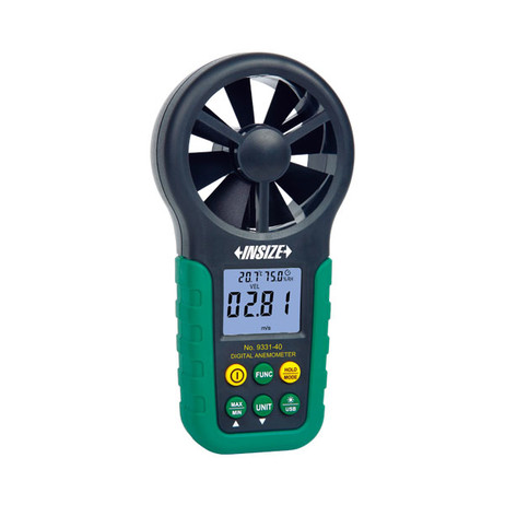 DIGITAL ANEMOMETER, Measuring range .9~67.2mil/h, 1.3~98.5ft/s, 78 ...