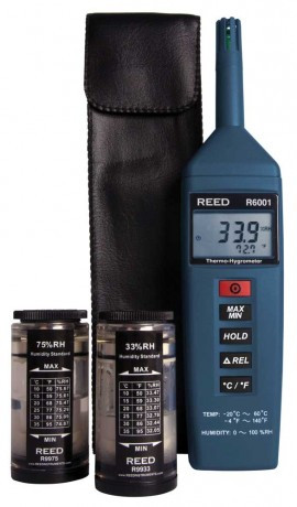 REED Instruments R6001-KIT THERMO-HYGROMETER WITH HUMIDITY CALIBRATION ...