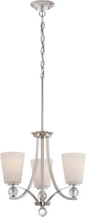 Nuvo Lighting - 60-5496 - Three Light Chandelier - Connie - Polished Nickel