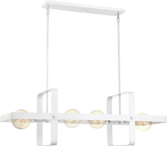 Nuvo Lighting - 60-6725 - Four Light Island Pendant - Prana - White
