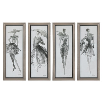 Uttermost - 33624 - Wall Art - Fashion Sketchbook - Champagne Silver