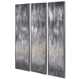 Gray Hand Painted Canvases, Set/3