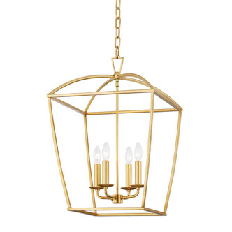 Hudson Valley - 8317-GL - Four Light Lantern - Bryant - Gold Leaf Hudson Valley - 8317-GL - Four Light Lantern - Bryant - Gold Leaf