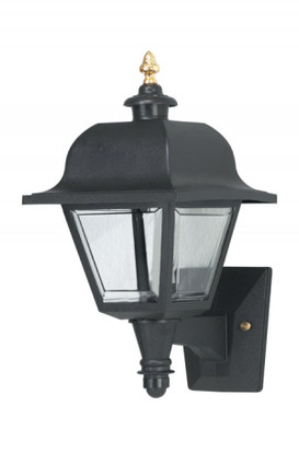 Wave Lighting - 408 - One Light Post Mount - Saxony - Black