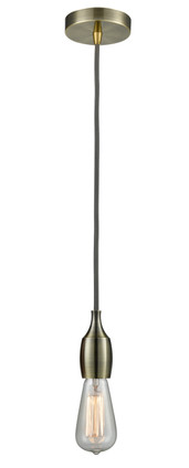 Innovations - 100AB-10GY-3AB - One Light Mini Pendant - Chelsea - Antique Brass