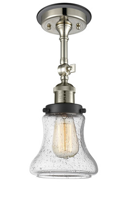 Innovations - 201FBP-PNBK-G194 - One Light Semi-Flush Mount - Franklin Restoration - Polished Nickel