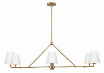 Crystorama - XAV-B9306-VG-WH - Six Light Chandelier - Xavier - Vibrant Gold/White