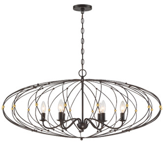 Zucca Six Light Chandelier (ZUC-A9036-EB-GA)