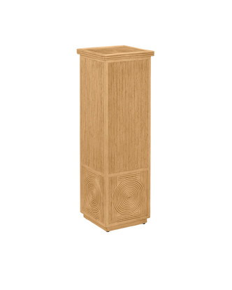 Currey and Company - 1000-0153 - Pedestal - Santos Collection - Sea Sand/Clear