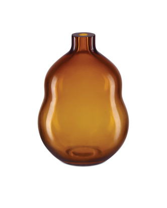 Currey and Company - 1200-0919 - Vase - Amber & Gold Peking Collection - Amber