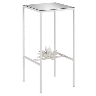 Currey and Company - 4000-0166 - Accent Table - Sisalana Collection - Yeso Blanco/Mirror