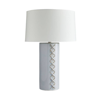 DiMaggio One Light Table Lamp in Glacial Reactive/Polished Nickel/Ivory/Off-White (314-PTC30-167)