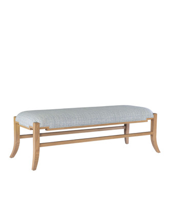 Currey and Company - 7000-1002 - Bench - Melanie Collection - Blonde Ash Wood