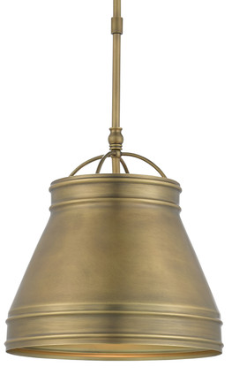 Currey and Company - 9000-0488 - One Light Pendant - Lumley Collection - Antique Brass