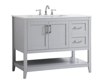 aubrey Single Bathroom Vanity in Grey (173-VF16042GR)