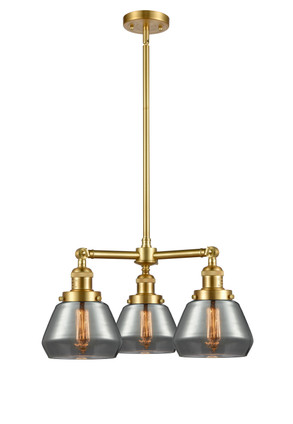 Innovations - 207-SG-G173 - Three Light Chandelier - Franklin Restoration - Satin Gold