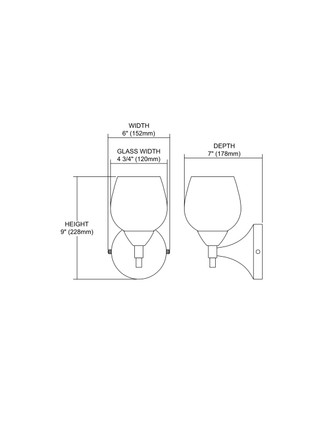 Celina One Light Wall Sconce in Polished Chrome (45-10150/1PC-SLV)