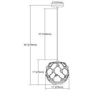 Coastal Inlet LED Mini Pendant in Oil Rubbed Bronze (45-10710/1-LED)